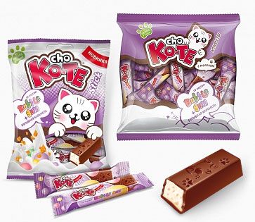 Конфеты ШО-КО-ТЕ стик со вкусом Баббл гам и взрывной карамелью 4 кг