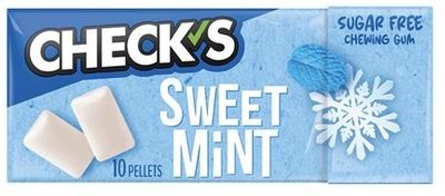 Жевательная резинка CHECKS без сахара со вкусом сладкой мяты, 13г
