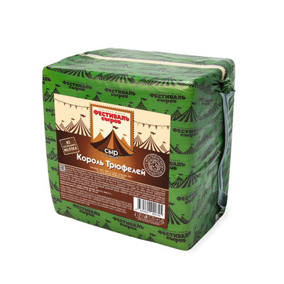 Сыр Фестиваль сыров Король Трюфелей (измельченный гриб трюфель) 45% квадрат пленка