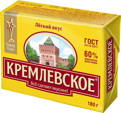 Спред растительно-жировой Кремлевское 60% 180г фольга