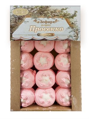 Зефир SlaSti неглазированный просекко с клубникой, фас. 0,75кг