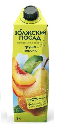 Cок Груша-Персик 1л 12 шт Волжский посад Cок Груша-Персик 1л 12 шт Волжский посад