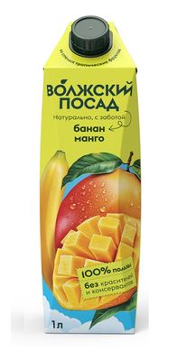 Cок Банан-Манго 1л 12 шт Волжский посад Cок Банан-Манго 1л 12 шт Волжский посад
