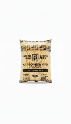 Картофель фри Чисто Фри соломка без панировки 9х9 в упак 2,5 кг