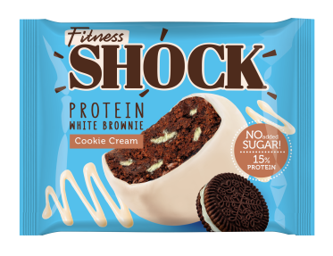 Кондитерское изделие FitnesSHOCK Брауни глазированное, с ароматом печенья 72*50 гр.