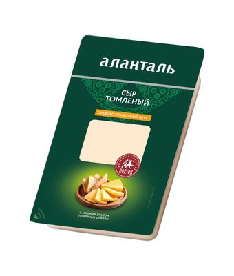Сыр Аланталь полутвердый Томленый, мдж 45%, слайсы 125г