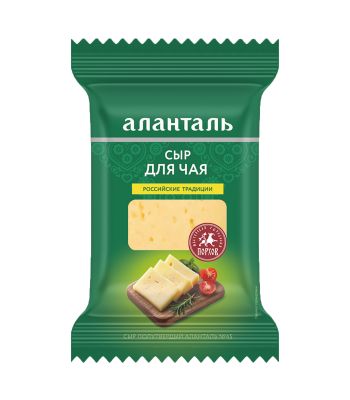 Сыр Аланталь №45 (п/тв. 50% для чая (тип российский) брусок Флоу-пак 190г*8шт