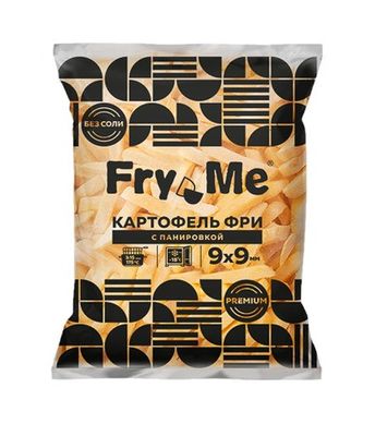 Картофель фри Fry Me Expert FMS9 с панировкой 9х9 мм 2,5 кг