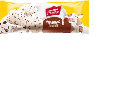 Мороженое Инмарко ЗОЛОТОЙ СТАНДАРТ пл-р классич. с крошкой глазури вес пакет 8*380г