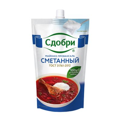 Майонез Сдобри Сметанный 50,5% 330г ДП