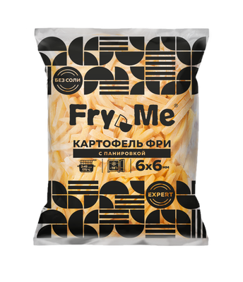 Картофель фри Fry Me Expert FMS6 с панировкой 6х6 мм 2,5 кг (36) Картофель фри Fry Me Expert FMS6 с панировкой 6х6 мм 2,5 кг (36)