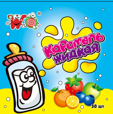 Карамель жидкая в бутылке в ассортименте 40 г., Китай