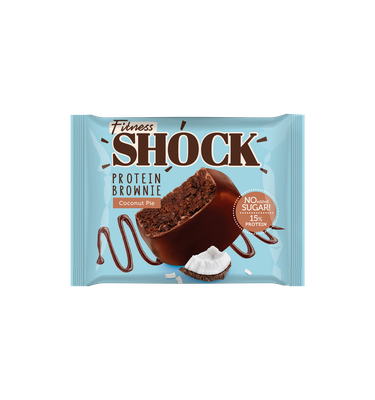 Кондитерское изделие FitnesSHOCK Брауни кокосовый пирог, глазированное 50 гр.