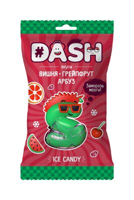 Карамель леденцовая #DASH микс со вкусами морозной вишни, грейпфрута, арбуза 65гр