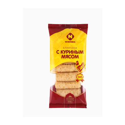 Блинчики Останкино с куриным мясом пл. 0,35*12 зам.