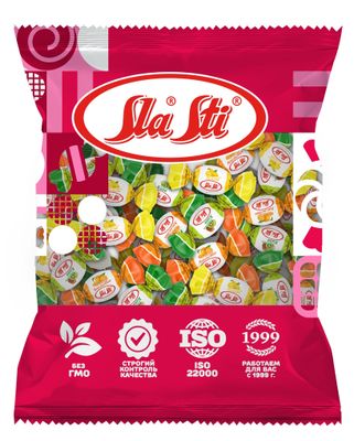 Мини-карамель Sla Sti с начинкой Микс 250 г