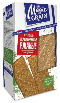 Хлебцы Magic Grain ЦЕЛЬНОЗЕРНОВЫЕ РЖАНЫЕ с отрубями 160г*10шт