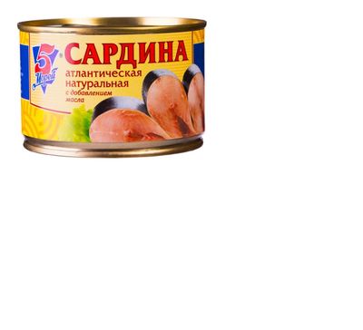Сардина 5 Морей тихоокеанская (иваси) натуральная с добавлением масла 250 гр 5М (12)