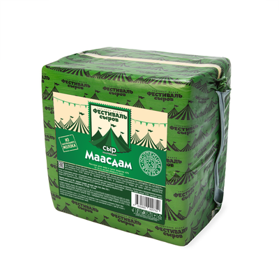 Сыр Фестиваль сыров Маасдам 45% квадрат пленка