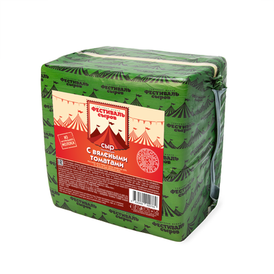 Сыр Фестиваль сыров с вялеными томатами 50% квадрат пленка