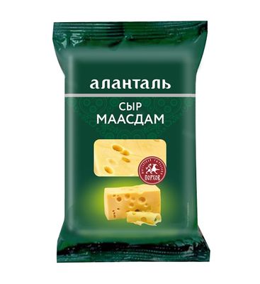 Сыр Аланталь полутвердый Маасдам 45%, флоу- пак 190г Сыр Аланталь полутвердый Маасдам 45%, флоу- пак 190г