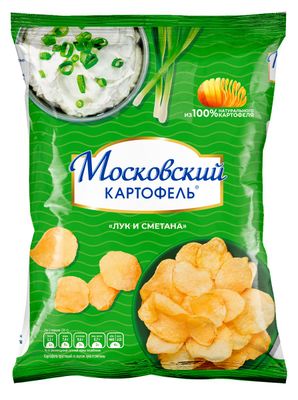 Чипсы Московский Картофель хруст. со вкусом лука и сметаны 60г