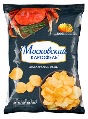 Чипсы Московский Картофель хруст. со вкусом королевского краба 60 г