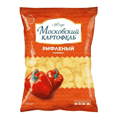 Чипсы Московский Картофель хруст. рифл со вкусом паприки 120г