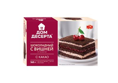 Торт Черемушки Шоколадный с вишней 365 г.
