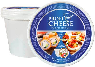 Сыр PROFI CHEESE творожный мдж 70% ведро 2,2 кг