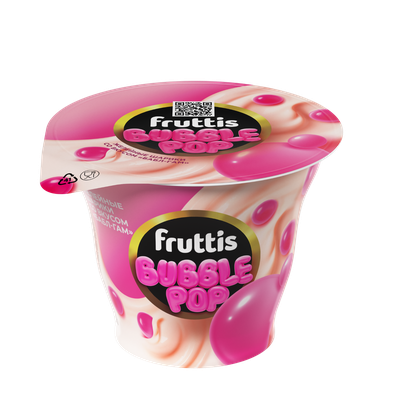 Йогуртный продукт Фруттис Bubble Gum 4,4% с желейными шариками, 180г