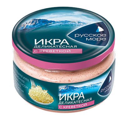 Икра деликатесная "Русское море" с креветкой 165г 1/6 NEW