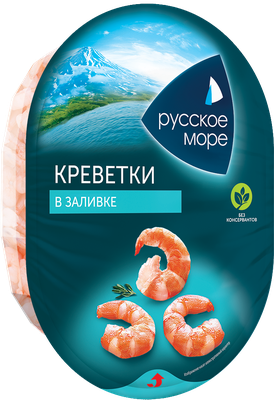 Мясо креветки Русское море в заливке 180г 1/6