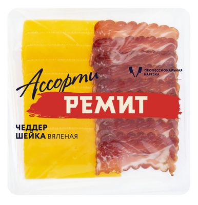 Нарезка Ассорти Чеддер и Шейка вяленая гмс 100 г