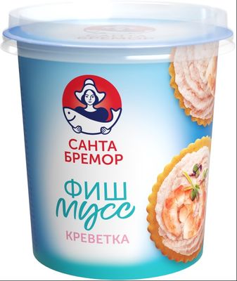 Паста из тресковых рыб Русское море Фиш-мусс с кальмаром и креветкой 140г