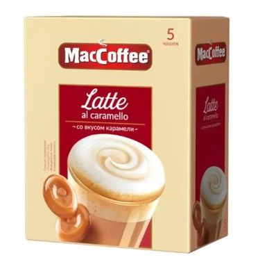Кофейный напиток MacCoffee Latte 3 в 1 со вкусом карамели 24г×20 мягкая упаковка
