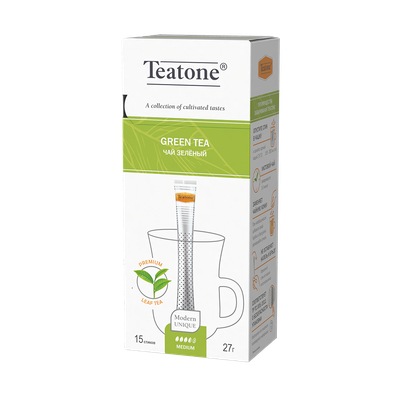 Зеленый чай TEATONE, 12*(15шт*1,8г)