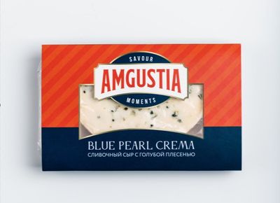 Сыр AMGUSTIA"Блю перл крема" с горлубой плесенью 67% 90 гр