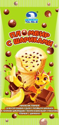 Мороженое НЧ стакан пл-р со вкусом банана и дыни с рисовыми шариками в мол. шок. глазури 30*70г