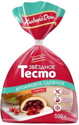 Тесто ЗВ быстрозамороженное дрожжевое СДОБНОЕ 500 гр (ШАР)