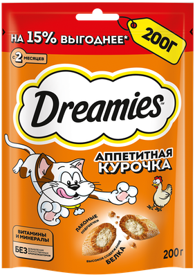 Лакомство для кош Dreamies с добавлением курицы 8*200г