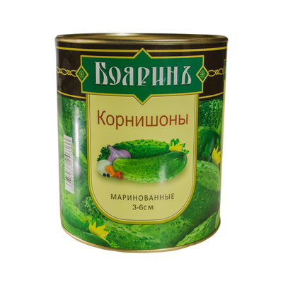 Корнишоны Бояринъ 3-6см маринованные ж/б 3100мл