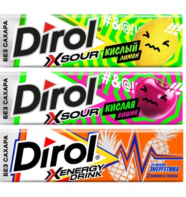 Жевательная резинка Дирол МИКС X SOUR 24х30х13,6г