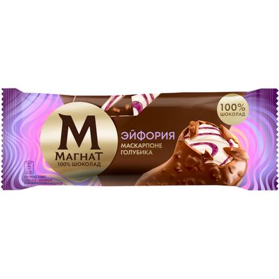 Мороженое Инмарко эскимо Магнат Маскарпоне-голубика 24*65г