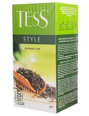 Чай зеленый Tess Style, в пакетиках, 1,8г*25шт