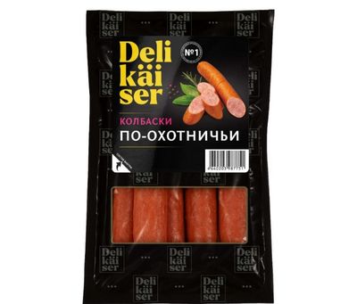 Колбаски По-Охотничьи Delikaiser п/к МГА 0,25 кг