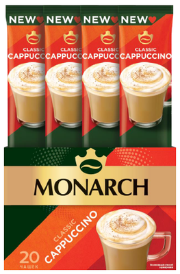 Напиток кофейный растворимый MONARCH (МОНАРХ) “КАПУЧИНО КЛАССИК” 15ГХ100