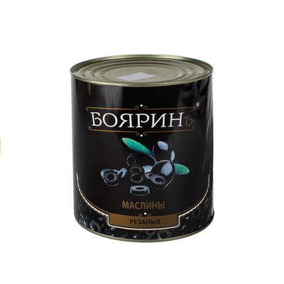 Маслины Боярин резанные 3100мл (сух.вес 1560г)