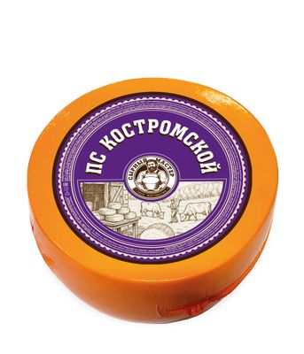 Продукт сыроделия Сырный мастер полутвердый Костромской, мдж 45%, круг 7,5кг