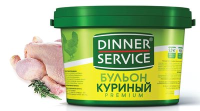 Бульон Диннер Сервис куриный Халяль сухой ведро 2 кг